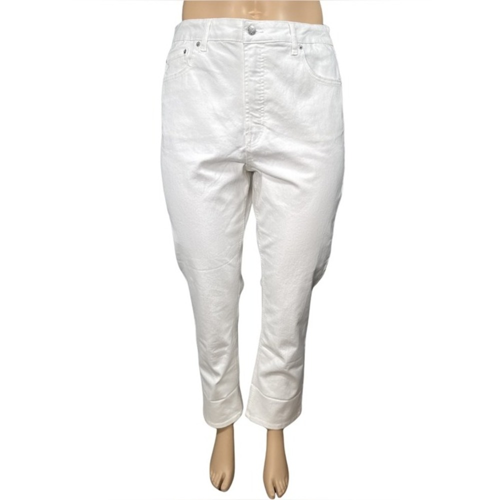 Frye Womens White High Rise Straight Leg Denim Jeans Size 14/32 1859395